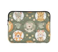 Custodia per laptop 13-14 pollici classica borsa per laptop con cerniera senza cuciture carino animali infantili borsa per il trasporto del computer per lavoro e viaggio