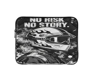 Custodia per laptop 13-14 pollici Custodia portatile per laptop Cool Motorcyclist No Risk No Story Borsa da viaggio per lavoro accessori da viaggio para