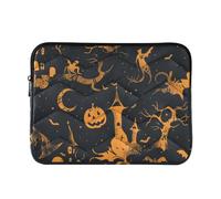 Custodia per laptop 13-14 pollici in poliestere Tablet valigetta borsa da trasporto strano elmo strega Halloween per viaggi di lavoro forro para