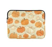 Custodia per laptop 13-14 pollici sottile cartella per computer con cerniera paillettes finte zucca gialla autunno per viaggio di lavoro custodia Latitude