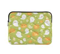 Custodia per laptop 15-16 pollici classica borsa per laptop carino zucca lampada arancione verde custodia con cerniera per laptop uomo donna