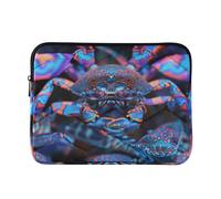 Custodia per laptop 15-16 pollici Cool Custodia per laptop a ferro di cavallo granchio luminoso neon acciaio azzurro tasca per computer portatile per viaggi d'affari funda para laptop