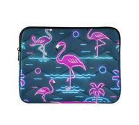 Custodia per laptop 15-16 pollici Cool Custodie per computer portatili Summer Neon Flamingo Wave Navy Blue Borsa da trasporto con cerniera per viaggi di lavoro fundas para laptop