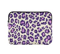 Custodia per laptop 15-16 pollici elegante custodia con cerniera per laptop leopardo viola borsa per il trasporto del computer per accessori da viaggio di lavoro para