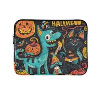 Custodia per laptop 15-16 pollici elegante custodia per laptop The Evil Yellow Pumpkin su Halloween Custodia per computer con cerniera per uomini donne estuche para laptop