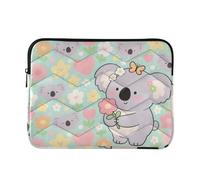 Custodia per laptop 15-16 pollici fodera morbida custodia con cerniera per laptop carino cartone animato grigio Koala Cartella per computer con cerniera per viaggio business case para laptop