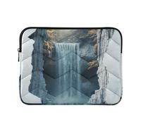 Custodia per laptop 15-16 pollici in poliestere borsa portaoggetti per laptop 3d incrinato foro di marmo cascata con cerniera per viaggio di lavoro caso para laptop