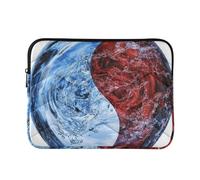 Custodia per laptop 15-16 pollici in poliestere maniche per laptop acqua Yin e Yang Tai Chi Notebook Tasca per computer portatile per viaggio di lavoro laptop