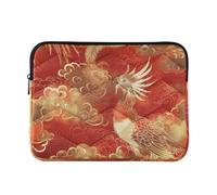 Custodia per laptop 15-16 pollici leggera custodia per laptop cinese Phoenix nuvole di buon auspicio rosso oro borsa per il trasporto per lavoro viaggio latitudine custodia per laptop
