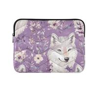 Custodia per laptop 15-16 Pollici Poliestere Borsa Del Manicotto Del Computer Portatile Dolce Lupo Viola Notebook Tasca Del Computer per Viaggio di Lavoro estuche para laptop