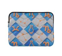 Custodia per laptop 15-16 pollici resistente all'acqua borsa per laptop con cerniera costellazione pittura vetro stile arancione borsa per il trasporto del computer per viaggi di lavoro estuche para