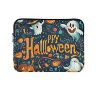 Custodia per laptop 15-16 pollici resistente all'acqua maniche per laptop The Evil Yellow Pumpkin on Halloween Cartella per computer con cerniera per lavoro viaggi estuche para laptop