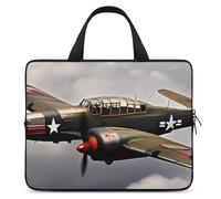 Custodia per laptop aereo 2 della seconda guerra mondiale Borse per laptop da 10 pollici ultra sottili, leggere e impermeabili, materiale in neoprene resistente, borsa protettiva portatile per