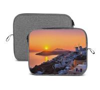 Custodia per laptop antiurto Custodia per laptop impermeabile borsa per laptop Grecia isola tramonto paesaggio custodia da viaggio per computer da 13 pollici