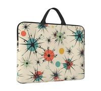 Custodia per laptop Atomic Stars Retro Pattern Custodia per computer portatile resistente all'acqua Borsa da trasporto con maniglia