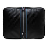 Custodia per laptop BMW Carbon da 16" con strisce blu e nere