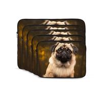 Custodia per laptop con cane carlino da 10 pollici Custodia per laptop portatile antiurto moda borsa per laptop per donne uomini valigetta per laptop