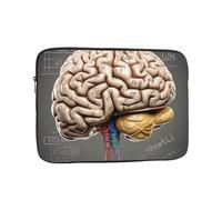 Custodia per laptop con cervello umano da 12 pollici, TSA Custodia protettiva antiurto per notebook resistente all'acqua Custodia per il trasporto del computer valigetta borse da uomo donna borsa per