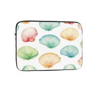 Custodia per laptop con conchiglie colorate da 15 pollici Ocean Borsa per laptop per donne e uomini, borsa da trasporto per computer aziendale resistente all'acqua Custodia antiurto per notebook