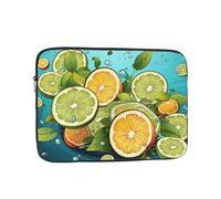 Custodia per laptop con fette di limone su sfondo verde Custodia per laptop impermeabile Copertura per il trasporto del computer antiurto Protezione per laptop da viaggio da 10 pollici