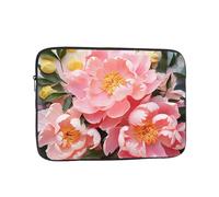 Custodia per laptop con fiore di peonia da 10 pollici, custodia protettiva antiurto per notebook TSA Custodia protettiva per notebook resistente all'acqua Custodia per il trasporto del computer