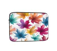 Custodia per laptop con foglie d'acero colorate da 17 pollici autunno foglia borsa per laptop per donne uomini, borsa da trasporto per computer aziendale resistente all'acqua custodia antiurto per