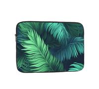 Custodia per laptop con foglie di palma tropicale, custodia impermeabile per il trasporto del computer, antiurto, protezione per laptop da viaggio da 12 pollici