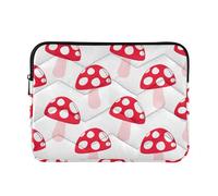 Custodia per laptop con funghi rossi e cartoni animati bianchi custodia per laptop custodia per tablet gonfia Custodia da viaggio per computer Air 13 pollici Custodia universale media