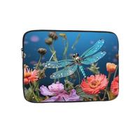 Custodia per laptop con libellula e fiore da 15 pollici, custodia per laptop TSA antiurto custodia protettiva per notebook resistente all'acqua Custodia per il trasporto del computer valigetta borse