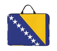 Custodia per laptop con motivo bandiera della Bosnia ed Erzegovina (41,9 x 31 cm), guscio protettivo anti-collisione, design portatile