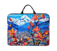 Custodia per laptop con motivo floreale su un percorso estraneo da 14 pollici, adatta per notebook, computer, tablet, viaggi, semplice custodia