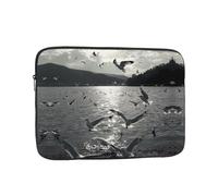 Custodia per laptop con motivo gabbiano bianco, sottile e portatile, adatta per viaggi in ufficio e pendolarismo