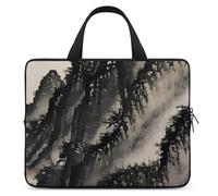 Custodia per laptop con pittura cinese ultra sottile, leggera e impermeabile borse per laptop da 12 pollici, materiale in neoprene resistente, borsa protettiva portatile per computer con cinturino a