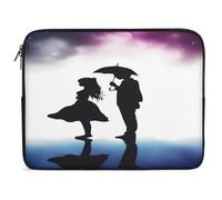 Custodia per laptop con silhouette di amanti degli anime da 17", custodia protettiva antiurto, custodia per computer da 10-17 pollici, resistente all'acqua, per uomini e donne, compatibile con MacBook