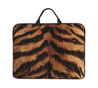 Custodia per laptop con stampa tigre da 14 pollici borsa per laptop con animali per donne e uomini, borsa da trasporto per computer aziendale resistente all'acqua custodia antiurto per notebook