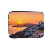 Custodia per laptop Custodia per computer portatile Grecia Island Tramonto Paesaggio Borsa per laptop Custodia per computer da 15 pollici Custodia protettiva per notebook