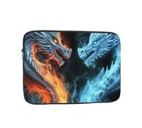 Custodia per laptop da 10 pollici antiurto Borsa da trasporto per computer Draghi di ghiaccio e fuoco Borsa per laptop Custodia protettiva sottile