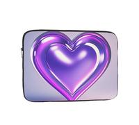 Custodia per laptop da 10 pollici, custodia per laptop con cuori viola, antiurto, per uomini e donne