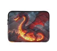 Custodia per laptop da 13-14 pollici borsa per computer di classe borsa per tablet drago con fiamma rossa borsa da trasporto per viaggi di lavoro