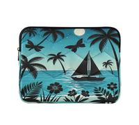 Custodia per laptop da 13-14 pollici, borsa portatile per laptop, mare, riva, albero, cinghiale, borsa per computer nera con cerniera per viaggi di lavoro Vera Bradley Laptop