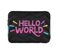 Custodia per laptop da 13-14 pollici custodie sottili per laptop Hello World Graffiti stile viaggio borsa per laptop per viaggi di lavoro