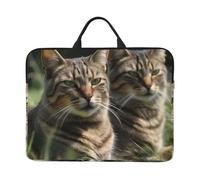 Custodia per laptop da 14 pollici antiurto protettiva per notebook Two Cats on The Grass Custodia per laptop Borsa per computer