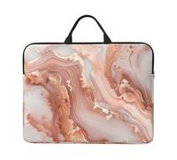 Custodia per laptop da 14 pollici con stampa in marmo oro rosa borsa per computer portatile scuola ufficio viaggi lavoro uso quotidiano