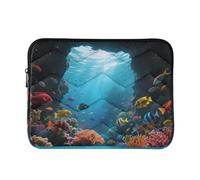 Custodia per laptop da 15-16 pollici borsa per laptop carina valigetta The Deep Blue Seabed borsa da trasporto con cerniera per viaggi Business forro para laptop
