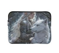 Custodia per laptop da 15-16 pollici classica borsa per laptop con cerniera gioco anime inverno sala giochi lupo valigetta per computer con cerniera per lavoro viaggi von holzhausen