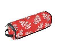 Custodia per laptop da 15-16 pollici con tappetino rimovibile resistente al calore rosso Keep Calm and Carry on modello rimovibile accessori per lo styling dei capelli organizzatore