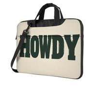 Custodia per laptop da 15,6 pollici con parole vintage Howdy Classic Western Borsa per computer da 15,6 pollici Custodia imbottita per donne uomini
