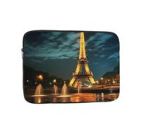Custodia per laptop da 15 pollici con vista notturna della Torre Eiffel
