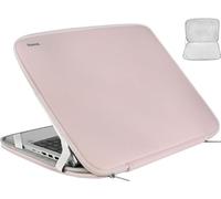 Custodia per laptop da 17-17,3 pollici, protettiva e resistente agli urti, a libro, compatibile con notebook e computer portatili HP, Dell, ASUS, Lenovo e Acer, rosa