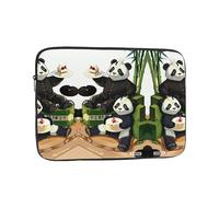 Custodia per laptop da 17" con stampa di panda di padre e figlio, accessorio essenziale per pendolarismo e uso in ufficio
